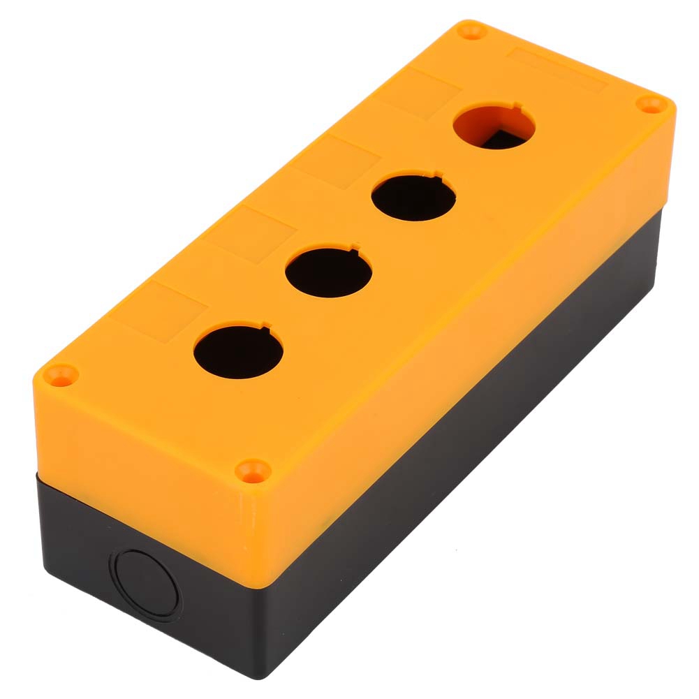 Bx4 22mm Vierloch-druckknopfschalter-schutzgehäuse, Wasserdicht (gelb)