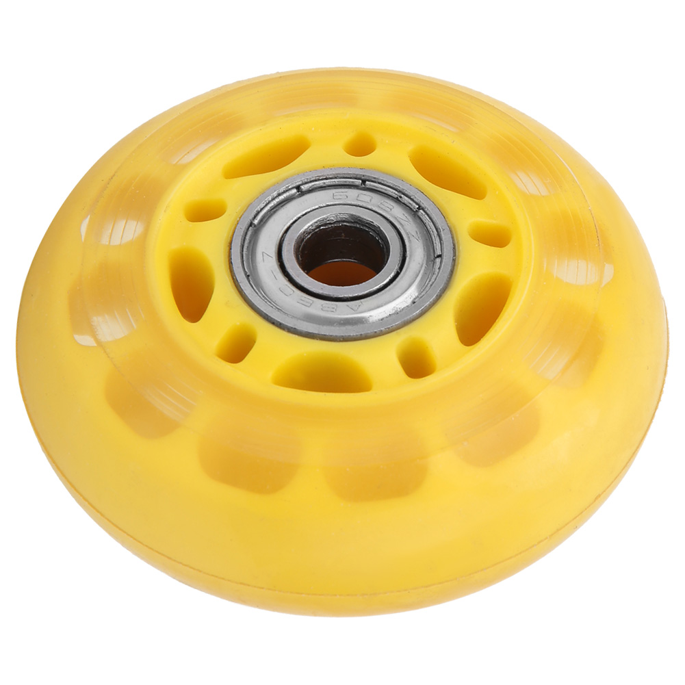 Gelbe, Transparente Pu-rollen Mit 608zz-kugellager, Passend Für Gepäckwagen Und Rollschuhe, 64 X 24 X 8 Mm