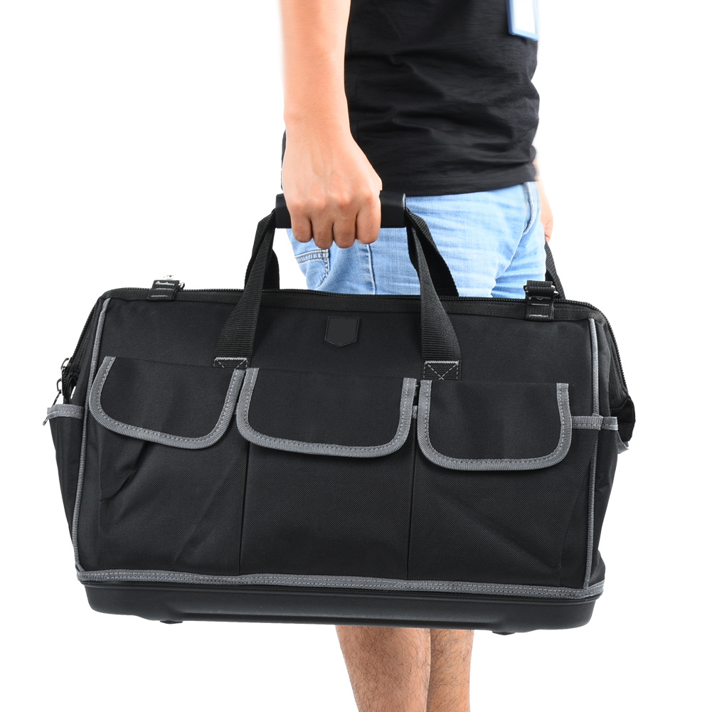 20-zoll-werkzeugtasche Aus Kunststoff Mit Boden, Grau, Für Verschiedene Zwecke, 470 X 340 X 230 Mm