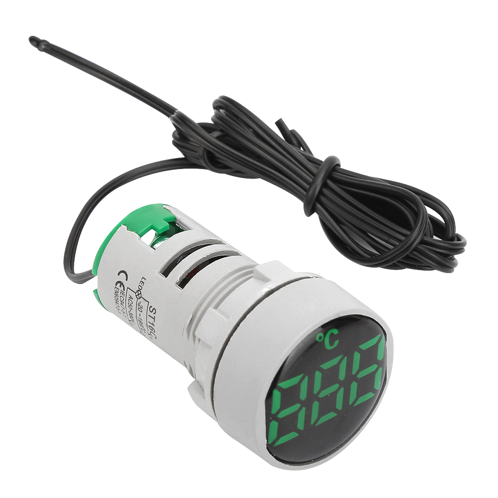 Ac 50380v Temperaturanzeigeleuchte Led Digitalanzeige Thermometer -20199℃(grün)