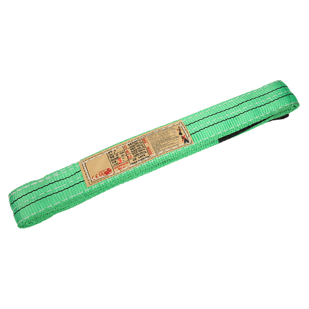 3 Meter X 50 Mm Polyester-hebegurt, Industriekran-hebegurt, Grün