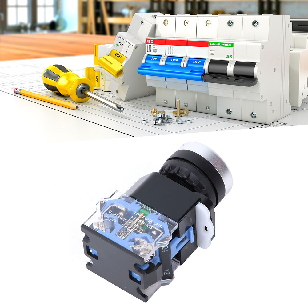 10 Stück Bem38-11 Automatischer Reset 1 Öffnen 1 Schließen Flacher Druckknopfschalter 22 Mm (grün)
