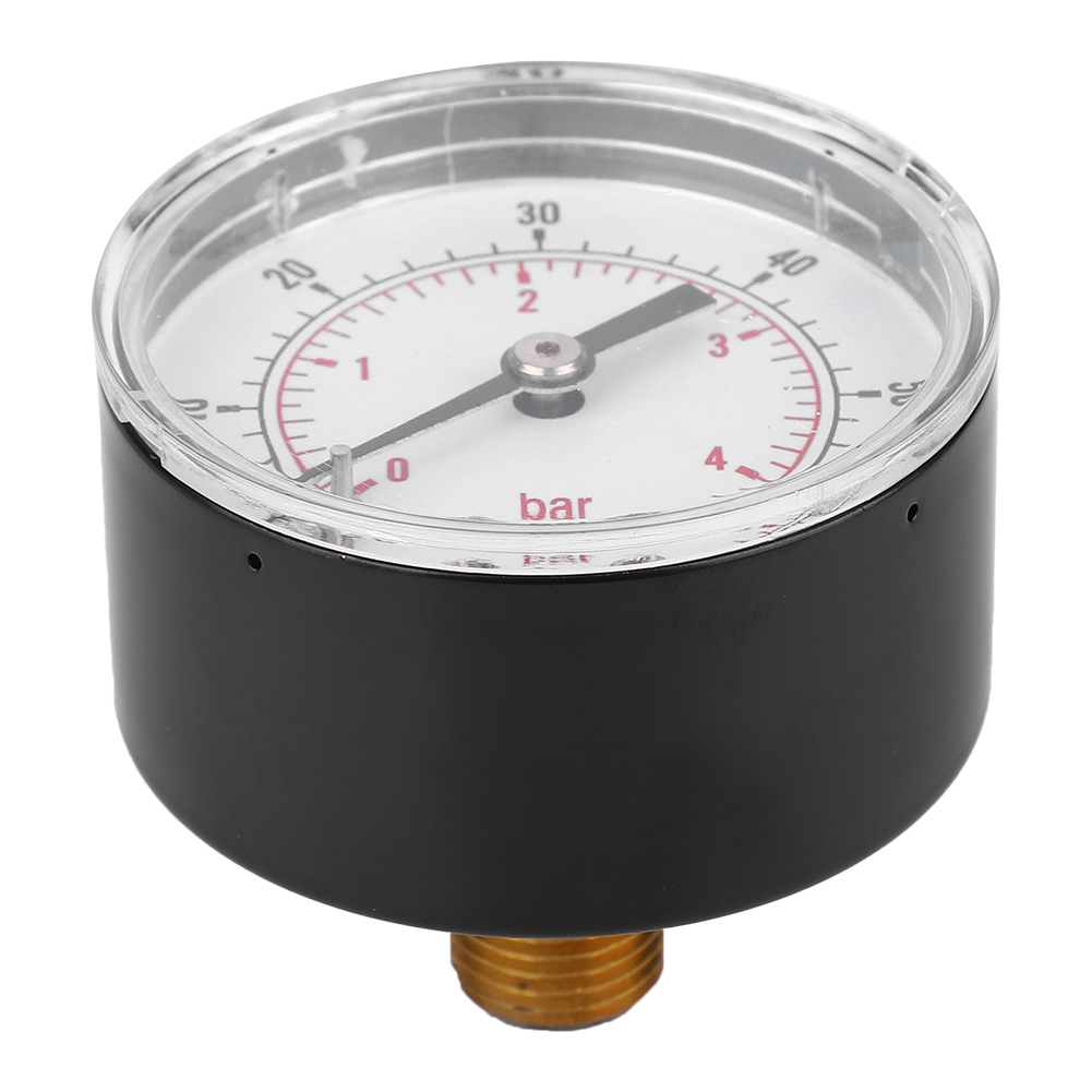 Manometer 50mm Zifferblatt 1/4 Bspt Rückseitiger Anschluss Für Luft Wasser Öl Gas (0-60psi 0-4bar)