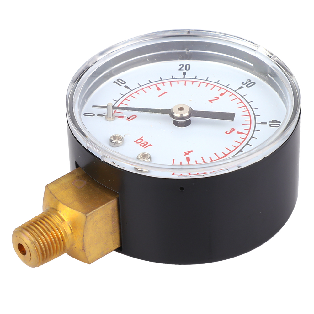 Manometer 50mm Zifferblatt 1/8 Bspt Bodenanschluss Für Luft Wasser Öl Gas (0-60psi 0-4bar)