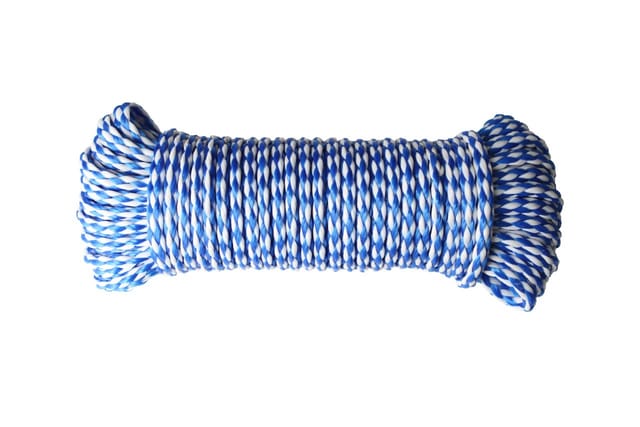 Trendline - Skiseil ø 8mm x 20m Weiß/Blau Mehrzweckseil Vielzweckseil Allzweckseil