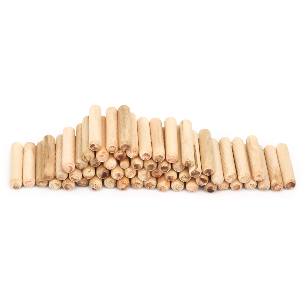 1 Packung Runde, Geriffelte Holzdübelstifte Für Holzbearbeitung (10 X 50 Mm)