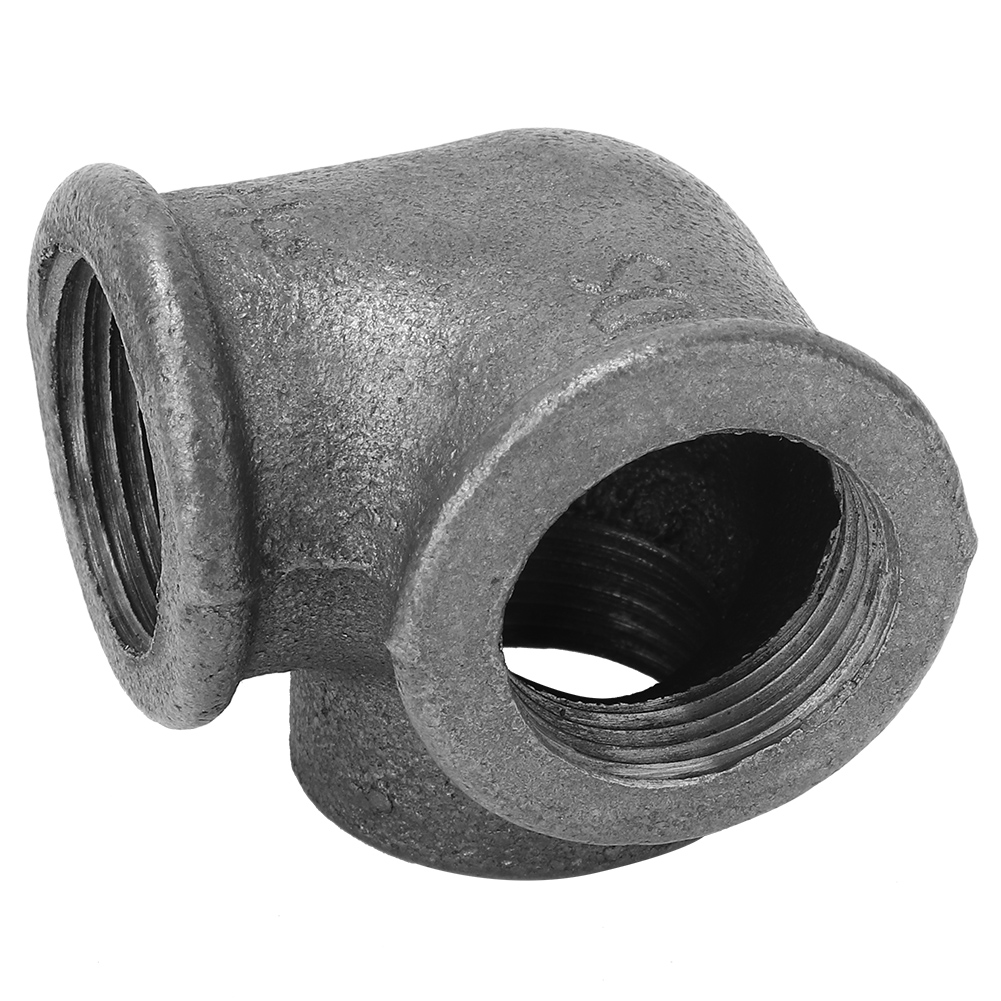 5 Stück 3/4"-seitenausgangs-winkel 90° Schwarzes Temperguss-rohrverbinder