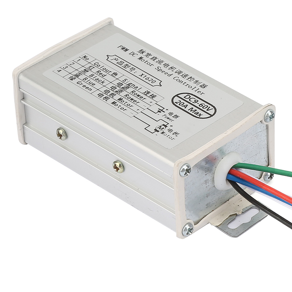 Pulsweitenmodulator-drehzahlregler Für Gleichstrommotoren, Stufenlos, 20 A, Dc 9–60 V