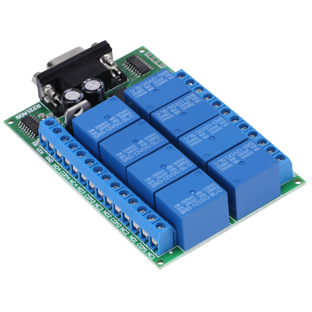 12v 8-kanal Db9 Rs 232 Relaismodul Fernbedienungsschalter Smart Home