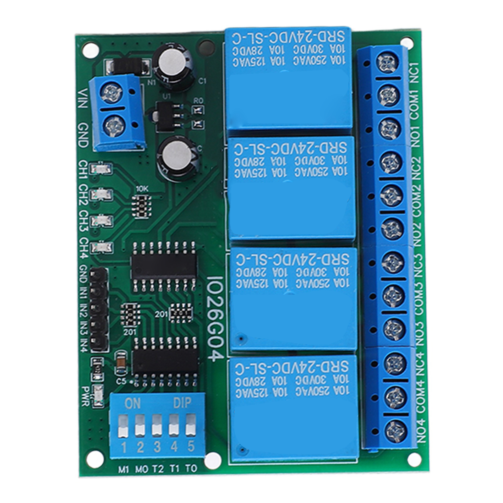 Relaismodul 4-kanal-steuerplatine Schalterregler Dc 24v Zubehör Für Elektronik