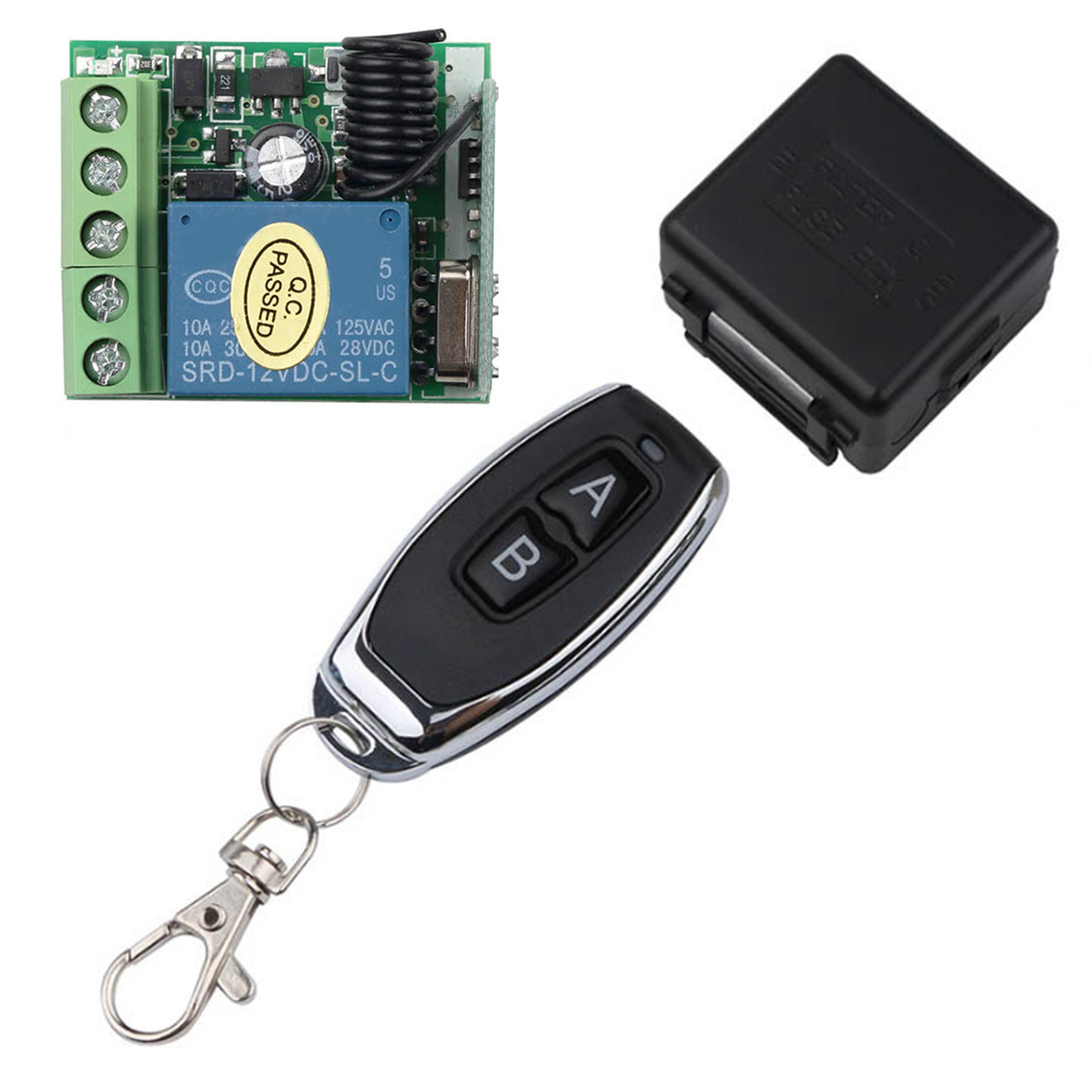 Drahtloser Fernbedienungsschalter 433 Mhz, Momentanschalter Mit Selbstverriegelung Und Verzögerungsrelais, 12 V