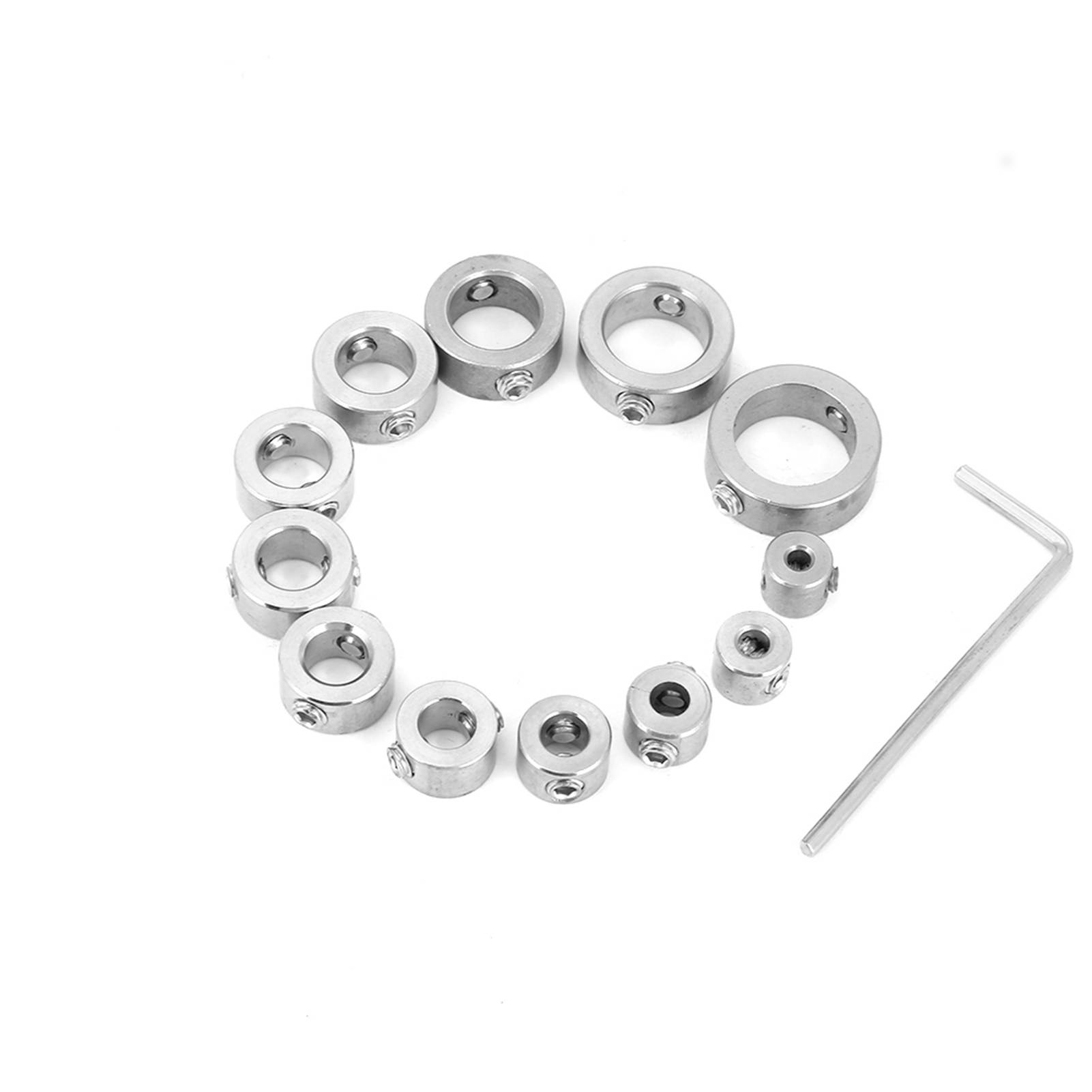 12-teiliges Set Mit Tiefenanschlagringen Aus Edelstahl (3–16 Mm)