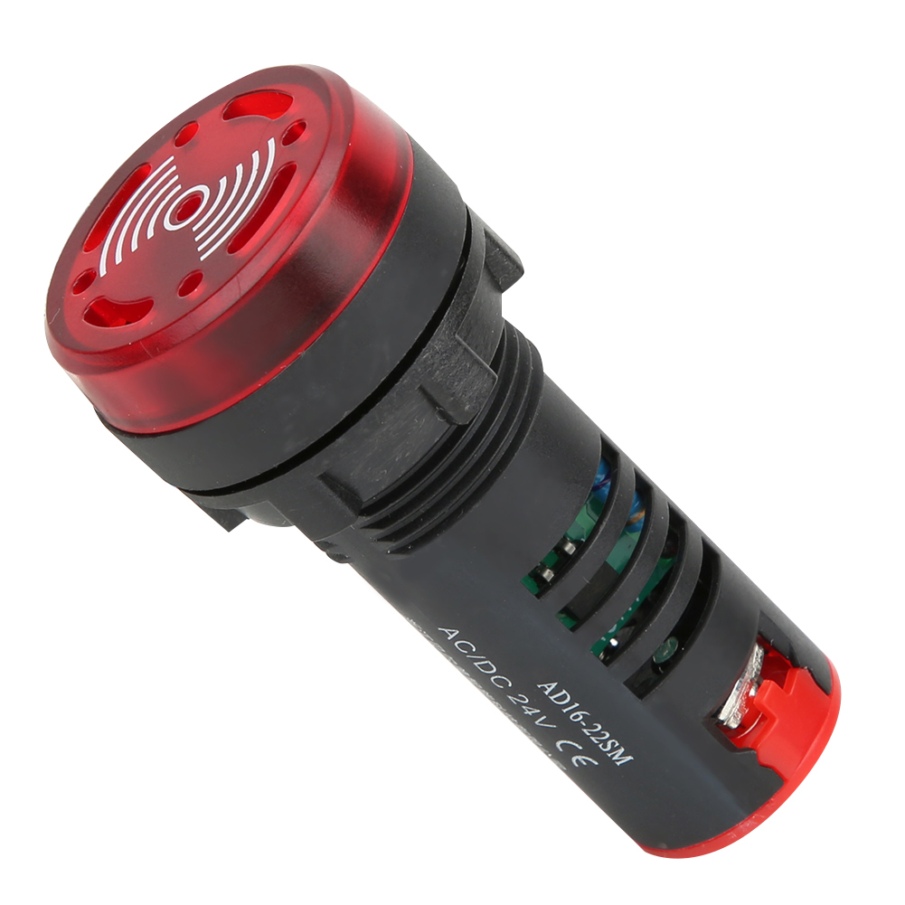 10 Stück Berm Led-summer Ad16-22sm, Rote Blink-alarmanzeigelampe, Summer, Ac/dc 24 V