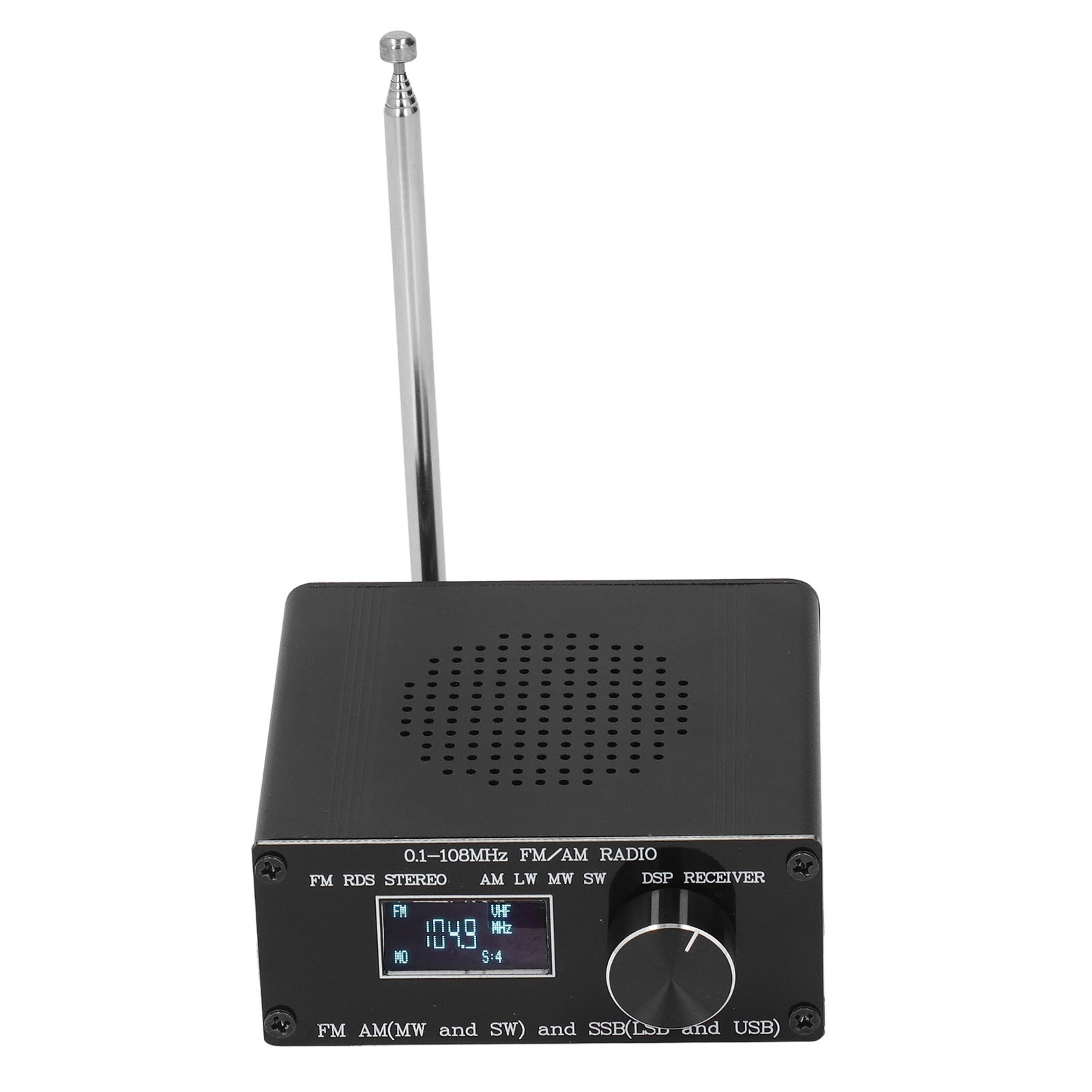 Vollband-radioempfänger (fm, Am, Ssb), 0,96-zoll-display, Sma- Und Usb-ladeanschluss, Zubehörset