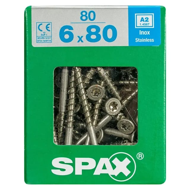 Spax Universalschrauben 6.0 x 80 mm TX 30 - 80 Stk. Holzschrauben
