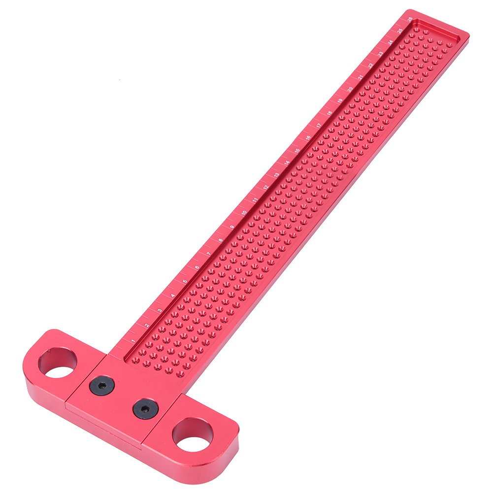 Anreißlineal T-typ Aus Aluminiumlegierung, Lochlehre, Schreiner-markierungswerkzeug (stil C)