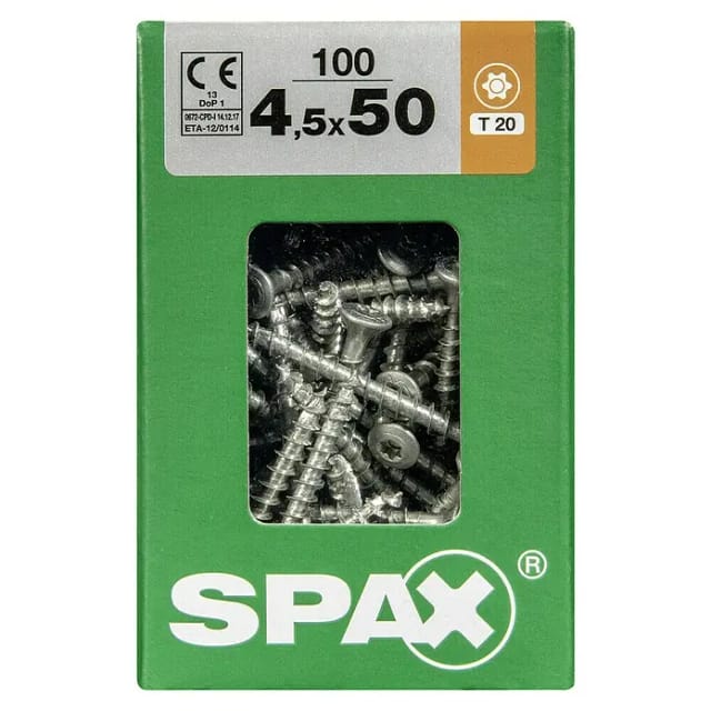 Spax - Universalschrauben 4.5 x 50 mm tx 20 - 100 Stk. Holzschrauben