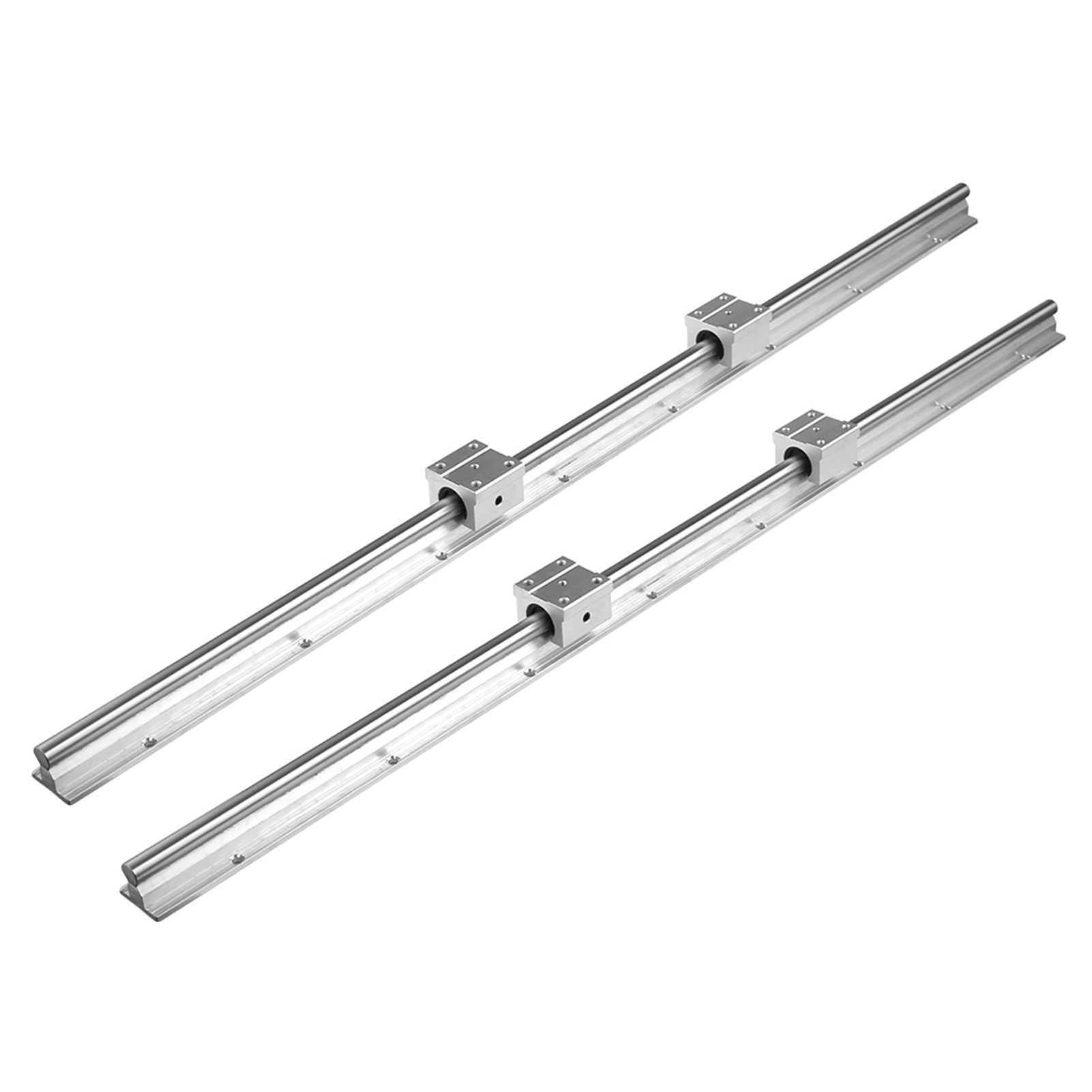 Stück Sbr12‑800mm 12mm Linearführungsschienen-gleitwellen, 4 Stück Sbr12uu Blöcke