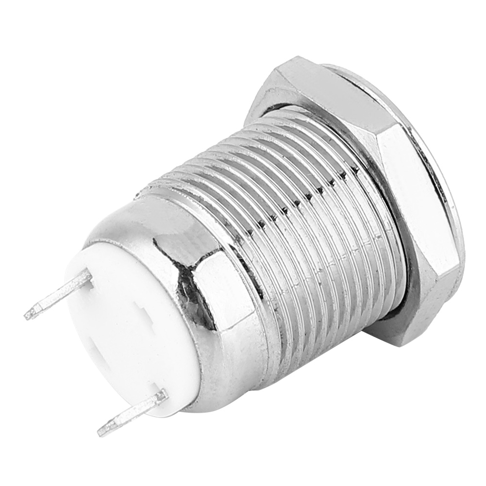 Stück Metall-drucktaster, 1 Schließer, 2 Pins, Wasserdicht, Selbstrückstellend, Für Elektronische Geräte (flachkopf)