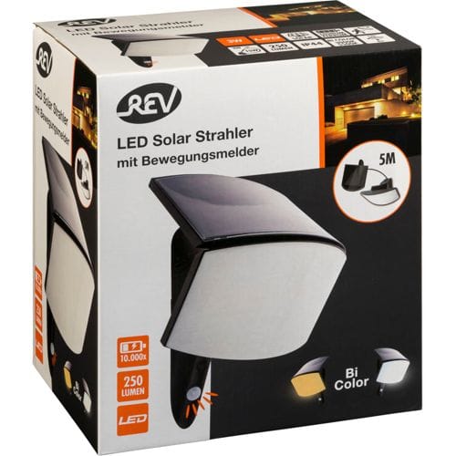 Ritter MCSensor - Solar LED-Wandleuchte, LED-Strahler, Außenleuchte, zweifarbig, Bewegungsmelder, 3 w, 250 Lumen, Energieklasse a++, Farbe Anthrazit