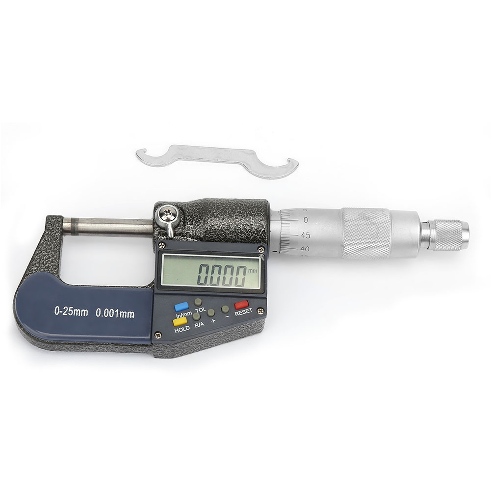 Messwerkzeug-set: Elektronisches Digitalmikrometer 0–25 Mm, Dickenmessgerät 0,001 Mm Und Schraubenschlüssel