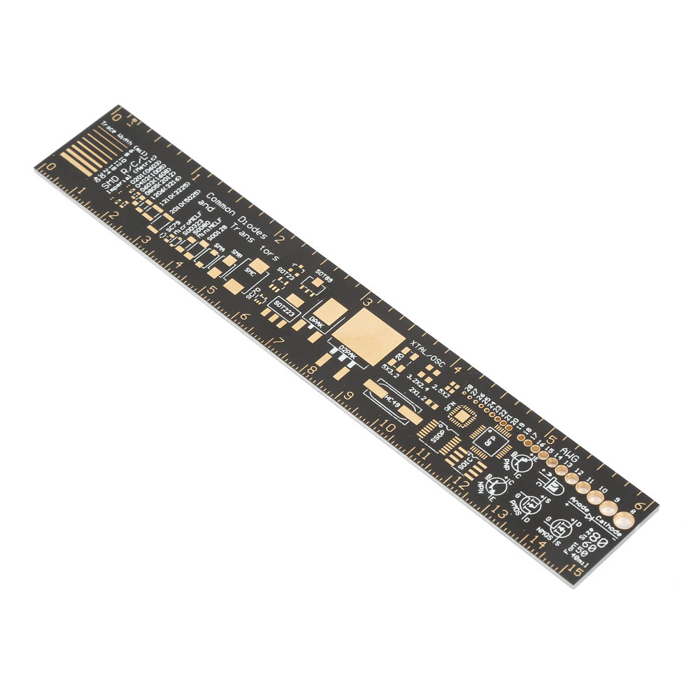6 Zoll (15 Cm) Multifunktionales Leiterplattenlineal Messwerkzeug Für Elektronikingenieure