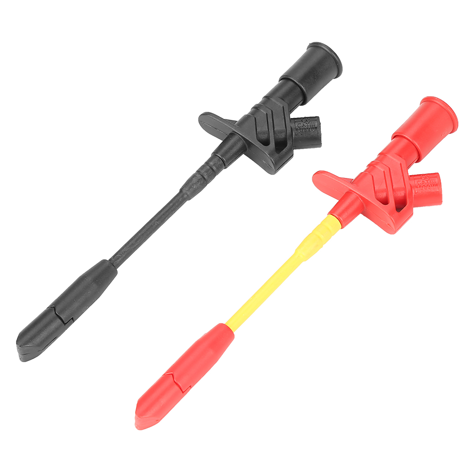 P5005 2 Stück Vollisolierte Schnellprüfnadelhaken Mit Durchstoßfunktion Und Multimeter-prüfspitzen (4-mm-buchse)