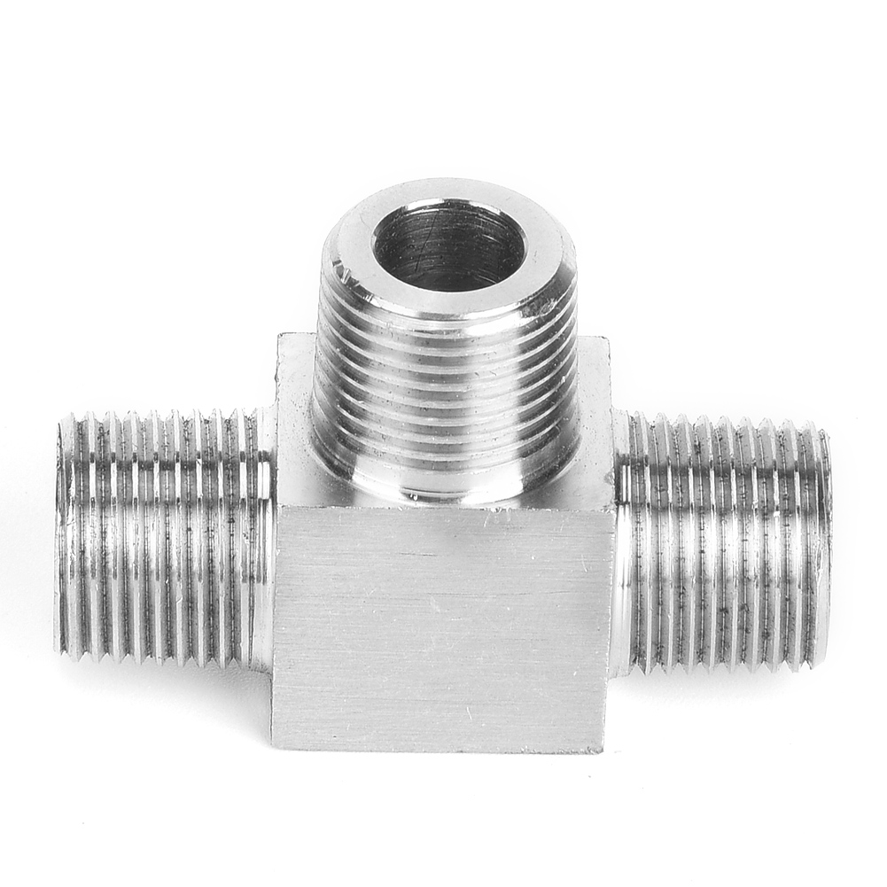 3-wege-rohrverbinder Aus Edelstahl 304 Mit Außengewinde, Hochdruckanschluss Für Wasser/gas/öl, 1/4"-außengewinde