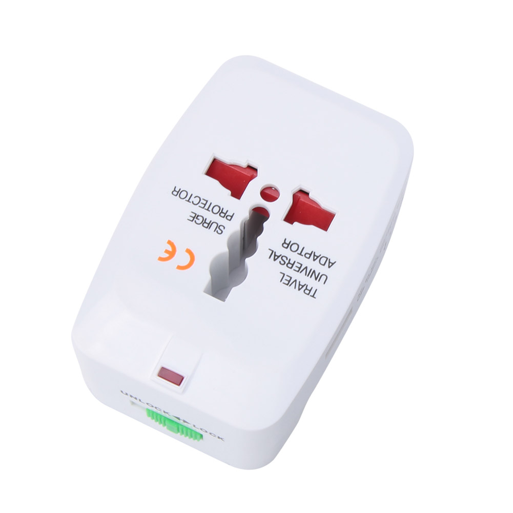 Flammhemmender Abs-reiseadapter Mit Einem Usb-anschluss, International, 100–240 V Wechselstrom, 10 A