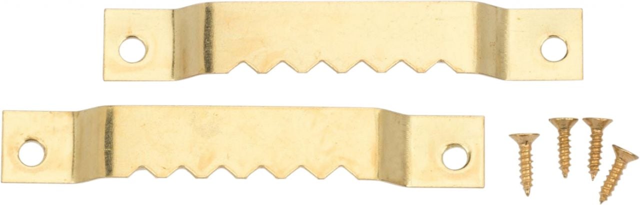 Glorex Gmbh - Glorex Bilderrahmen Aufhänger 2 Stück 66 mm, goldfarben Bastelmaterial