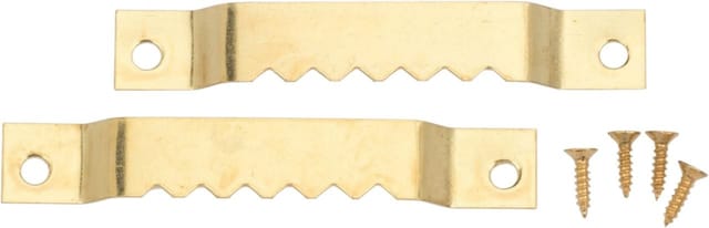 Glorex Gmbh - Glorex Bilderrahmen Aufhänger 2 Stück 66 mm, goldfarben Bastelmaterial
