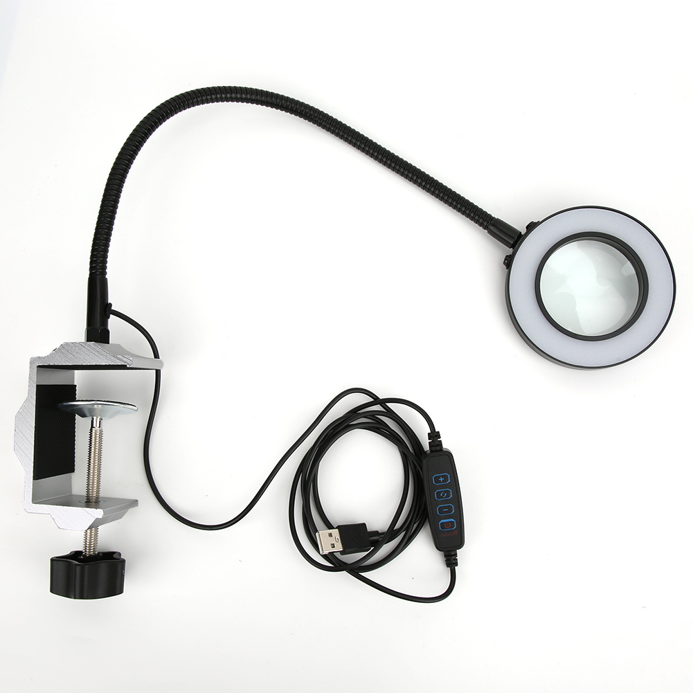 Led-3-fach-vergrößerungstischklemme, Löthilfe, Flexibler Arm, Dritte Hand, Leiterplattenreparaturstation