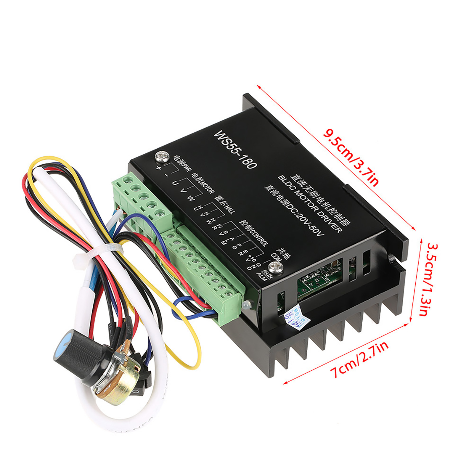 Ws55‑180 Dc 20v‑50v Cnc Brushless Spindel Bldc Motortreiber-controller
