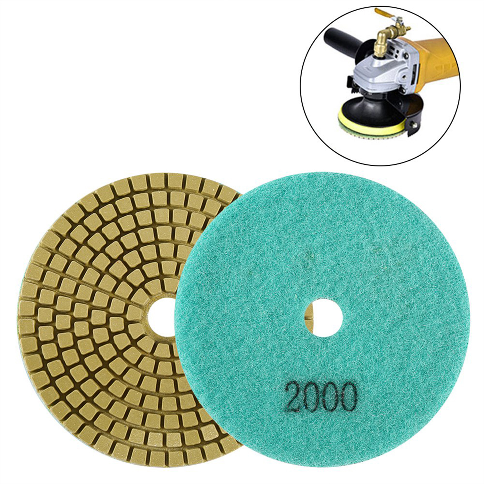 100 Mm 4" Nassschleifscheibe Mit Diamantanteil Für Granit Und Marmor (körnung 2000)