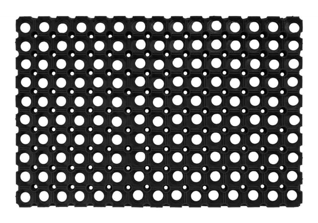 Ringgummimatte schwarz, 40 x 60 cm Schuhabstreifer & Fussmatten