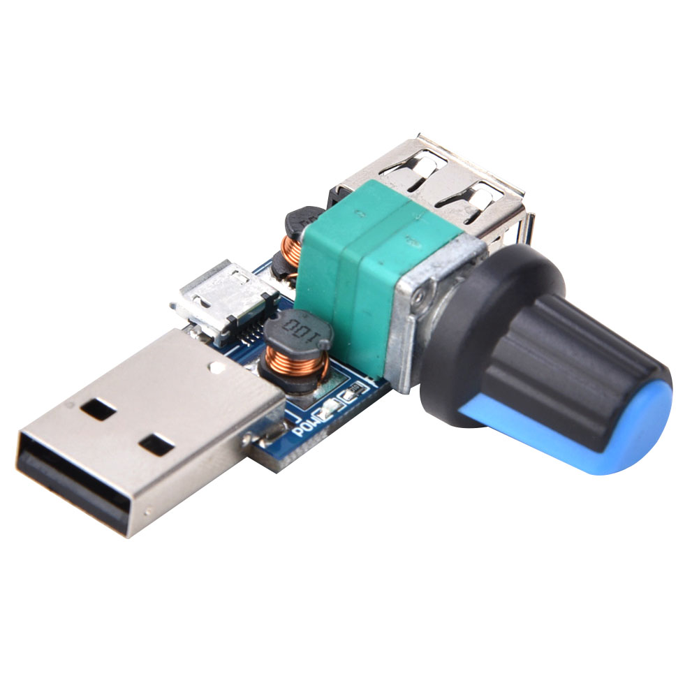 2 Stück Usb-lüfterdrehzahlregler Dc412v 5w Für Büro Und Zuhause