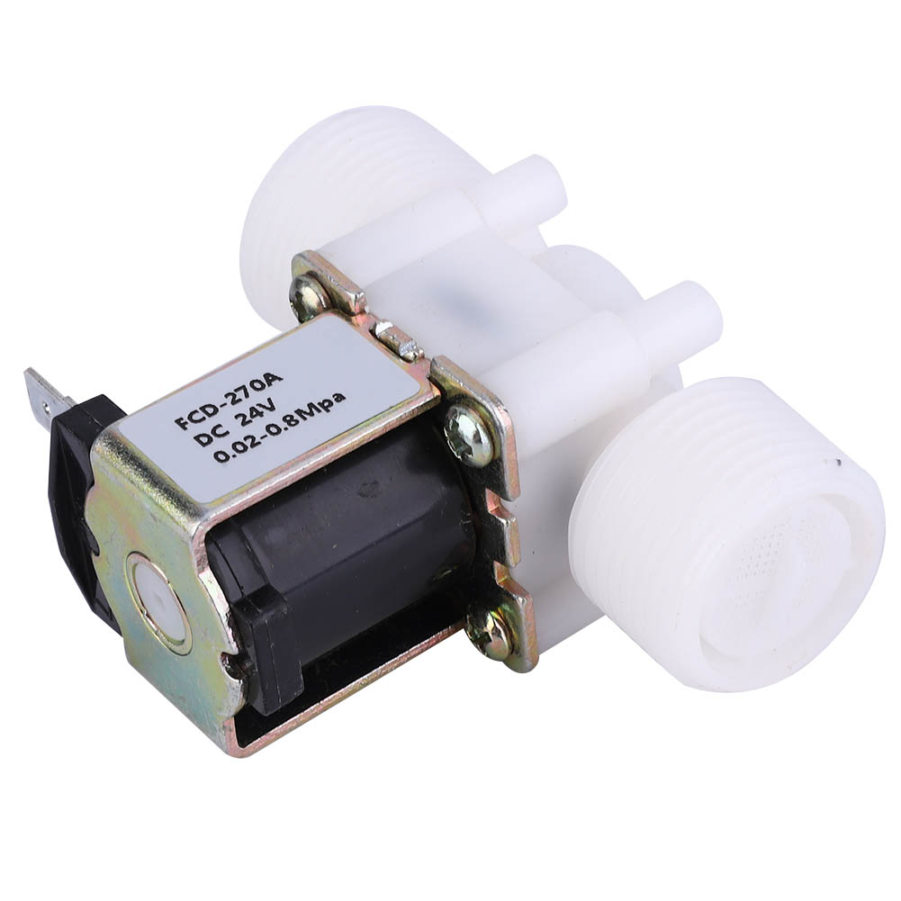 G3/4 Nc Kunststoff-elektromagnetventil, Normalerweise Geschlossen, Wassereinlassventil, Dc 24 V
