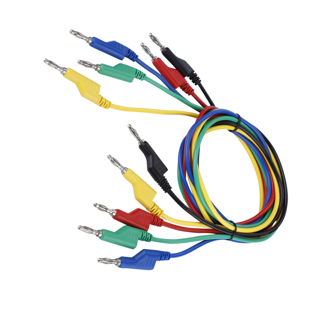 5 Stück P1036 Hochspannungs-doppelstecker-messleitungen, 1 M, 4 Mm Bananenstecker, Für Multimeter