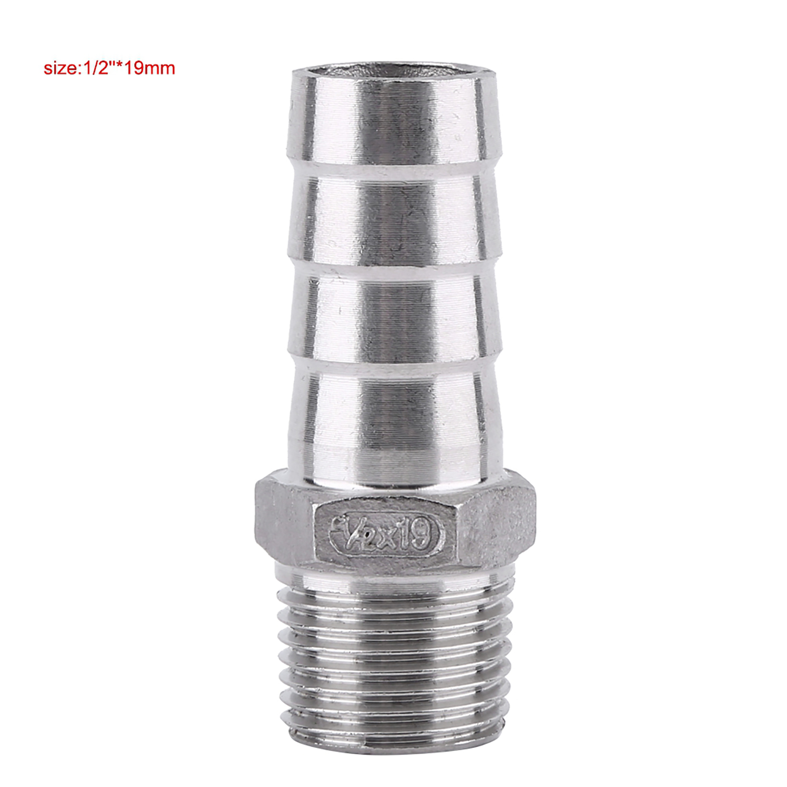 Edelstahl-außengewinde-wasserrohrverschraubung Mit Schlauchanschluss (1/2" X 19 Mm)