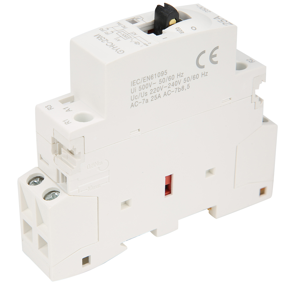 2p 25a 220v 50hz Din-schienen-haushalts-wechselstromschütz Mit Handschalter (2nc)