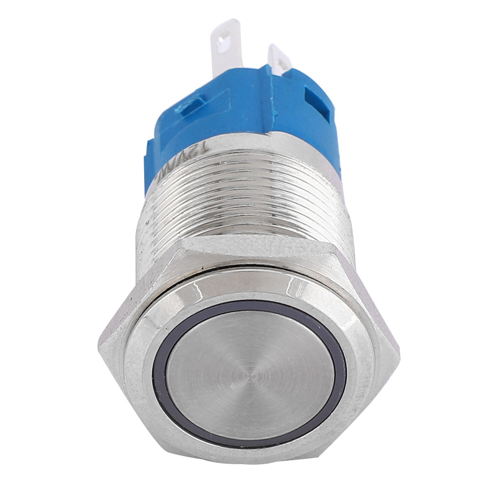 16mm Led-licht Selbstrückstellung 1no 1nc Metall-druckknopfschalter Für Fahrzeugmodifikationen (weißes Licht 5v)