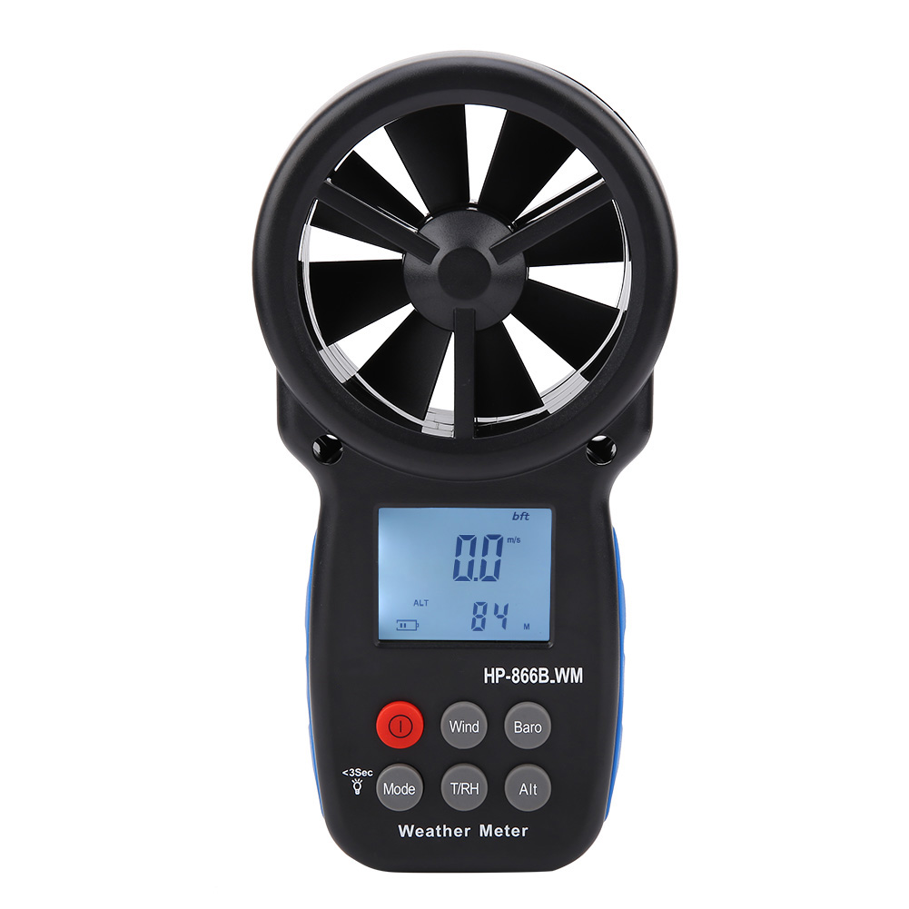 866b-wm Handliches Digitales Windgeschwindigkeitsmessgerät Luftvolumenmessgerät Anemometer