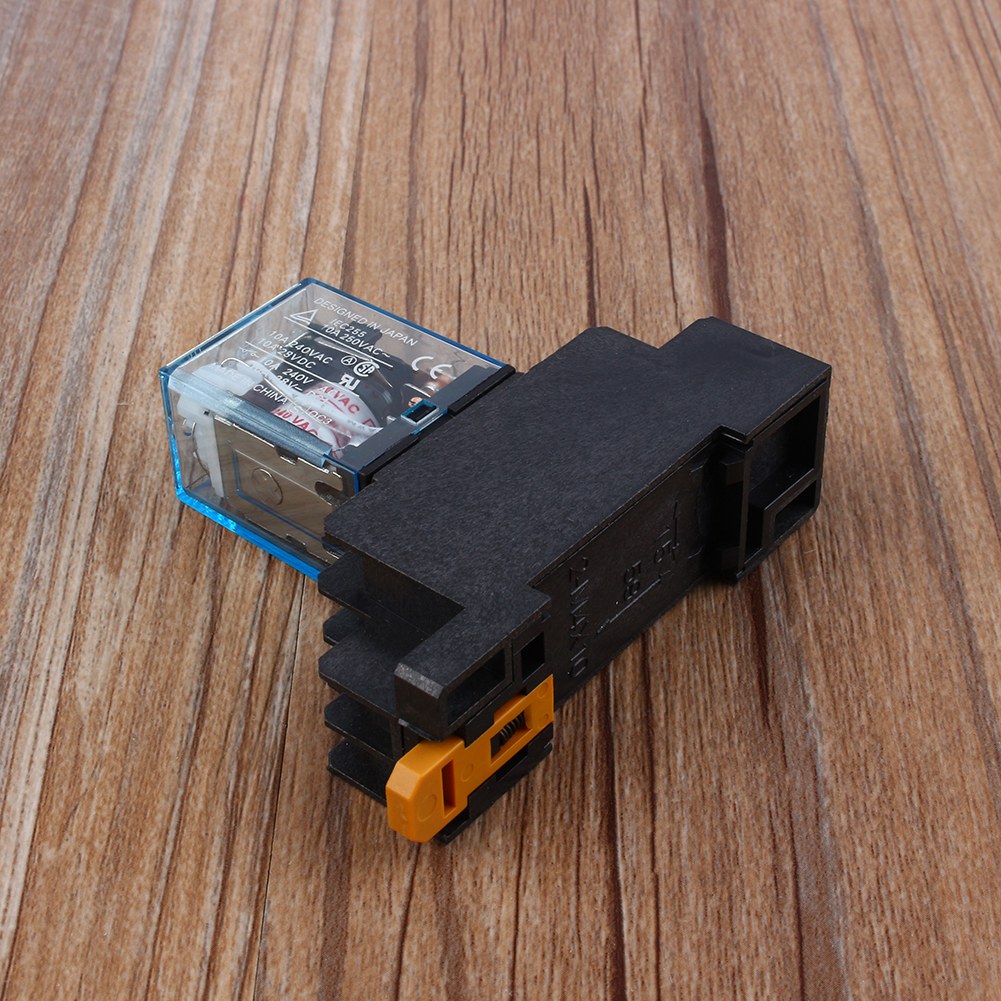 Neues 220-v-wechselstrom-spulenleistungsrelais 10 A Dpdt Ly2nj Hh62p Hhc68a-2z Mit Sockel
