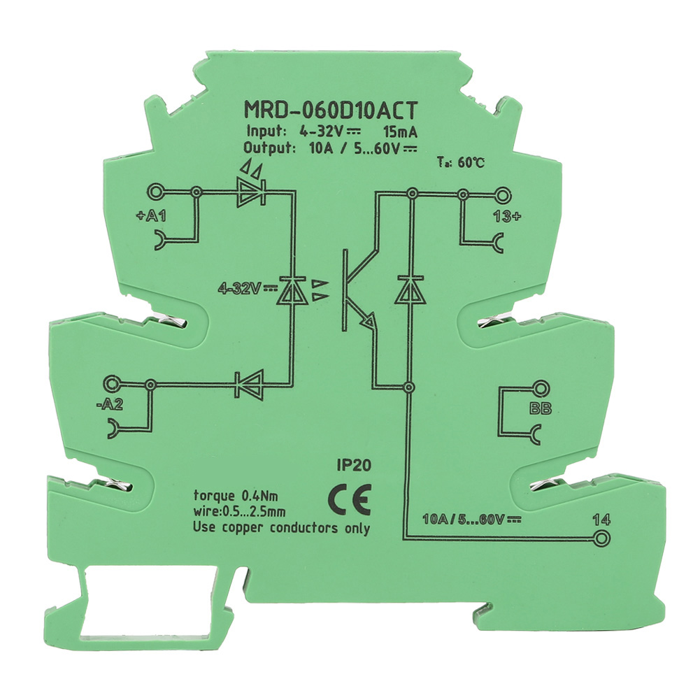 Mrd-060d10act Ultradünnes 6,2-mm-dc-halbleiterrelaismodul, Eingang 4–32 V Dc, Schließer