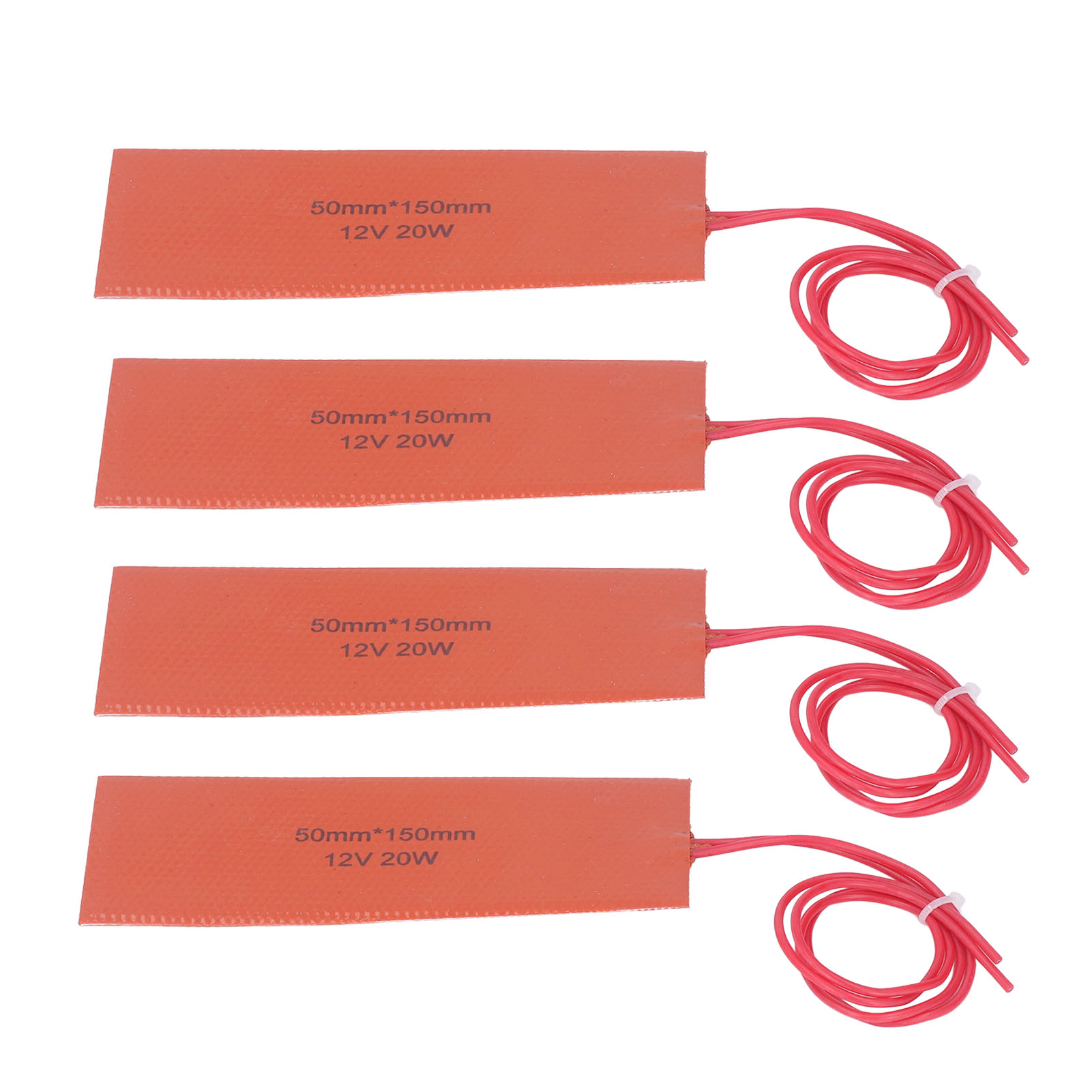 4 Stück Silikon-heizkissen, Flexible Silikon-heizmatten, Gummi-heizdecken Für Industrieanlagen, 20 W, 12 V