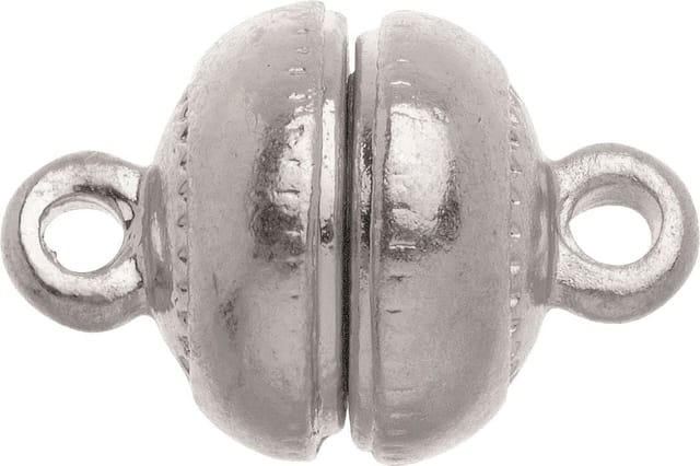 Glorex Magnetverschluss 12 mm 1 Stück, silberfarben Magnetverschluss