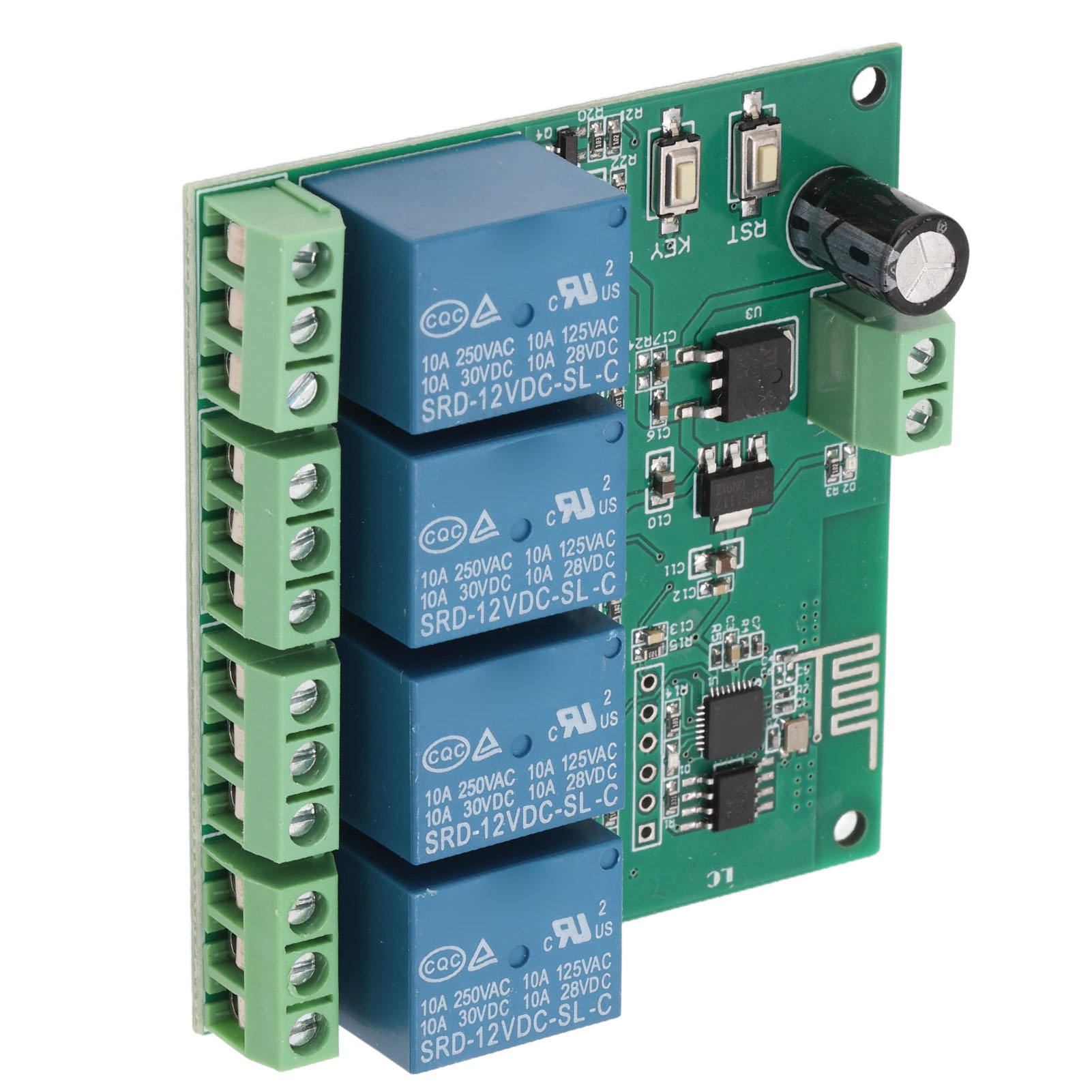 4-kanal-relaismodul Mit Esp8266-chip, Wlan-funksteuerung, Vierfach-relaisplatine Für Elektronische Geräte, 12 V Dc