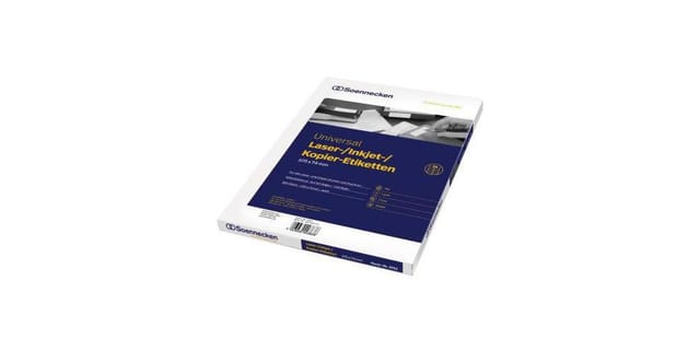 Soennecken - Universaletikett 105 x 74 mm (b x h) nicht wieder ablösbar Papier weiß 800 Etik./Pack.