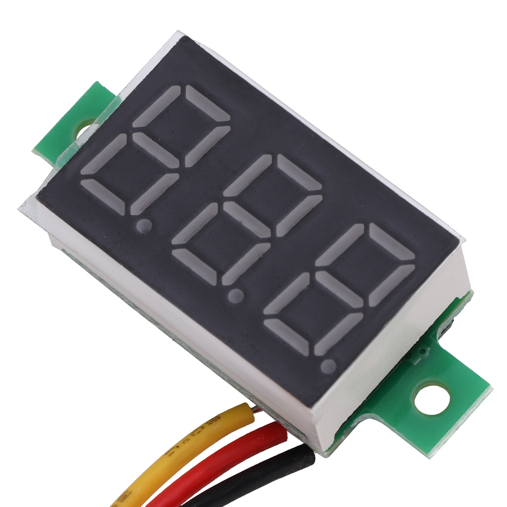 5 Stück 0,36 Zoll Led-digitalröhren-mini-voltmeter Dc 0-100v 3-draht-spannungsprüfer, 5 Farben