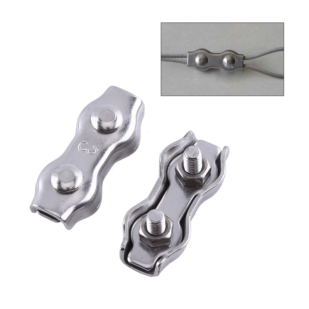 10 Stück M3 Duplex-klemmen Aus Edelstahl, Drahtseilklemmen, Bremssattel